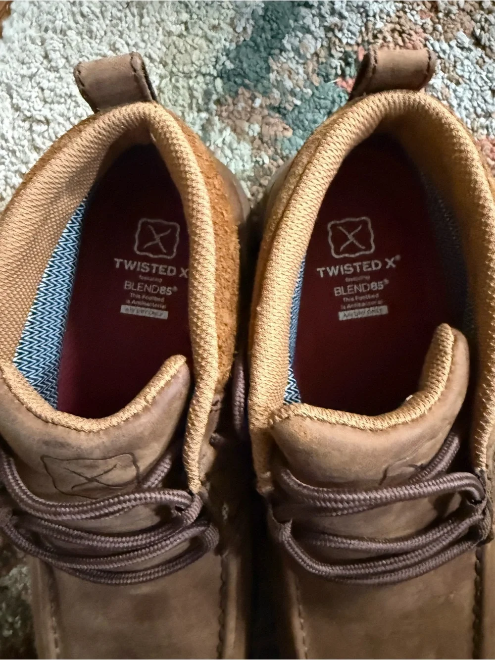 Twisted X Waterproof Brown Men's Casual Leather Moc Toe Shoes mens size 8 1/2